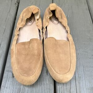 Abeo Bio System Womens Brown Suede Jean Flat Loafers Slip On Shoe Size 8N